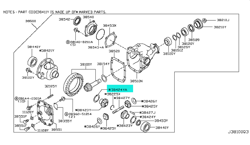 WASHER-THRUST SIDE GEAR Front Diffential