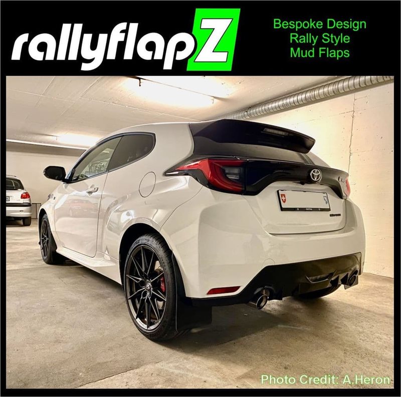 RallyflapZ Rally Style Mud Flaps TOYOTA GR YARIS, GR4 2020+ 